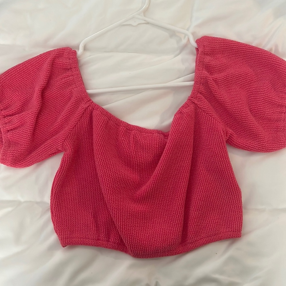 Hot pink Emory Park crop top